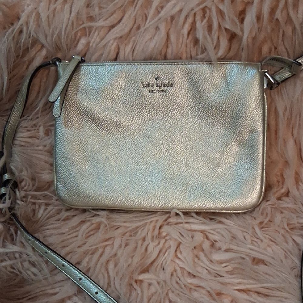 Kate Spade Metallic Gold Crossbody Bag
